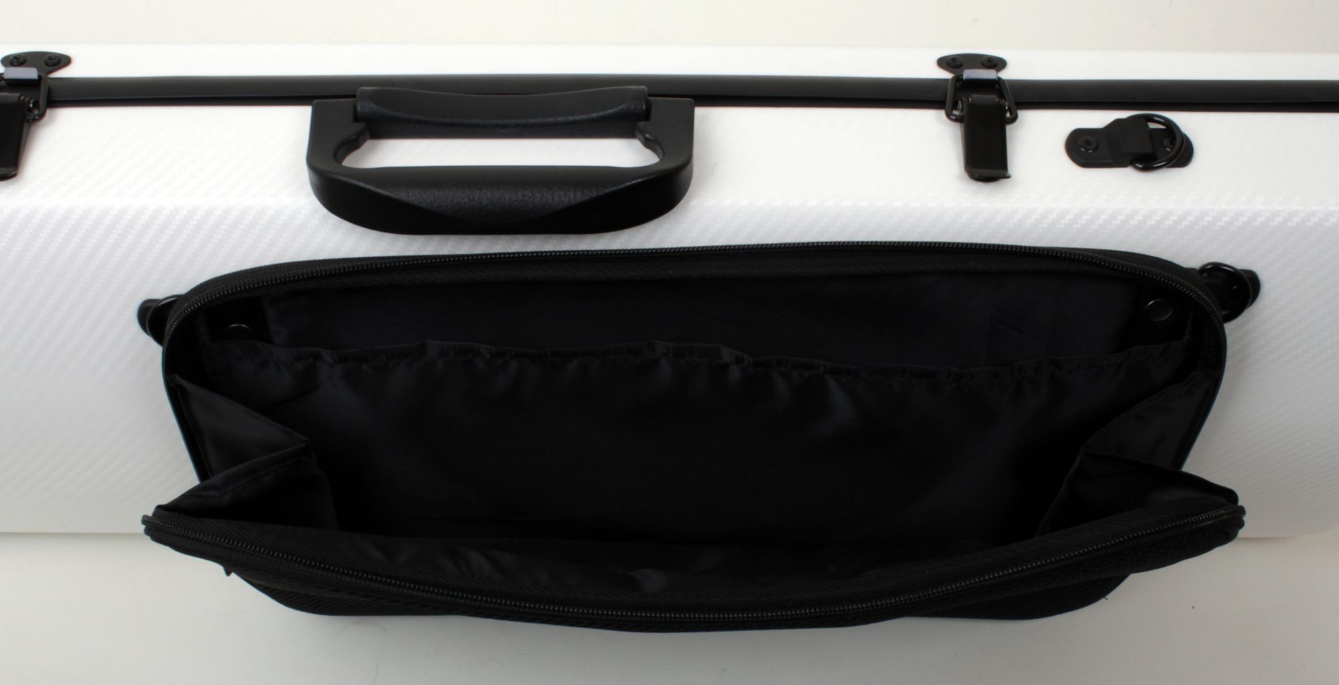 GEWA Etui/ Koffer Violine Polycarbonat  4/4  weiß, 2,4kg, Rucksackriemen