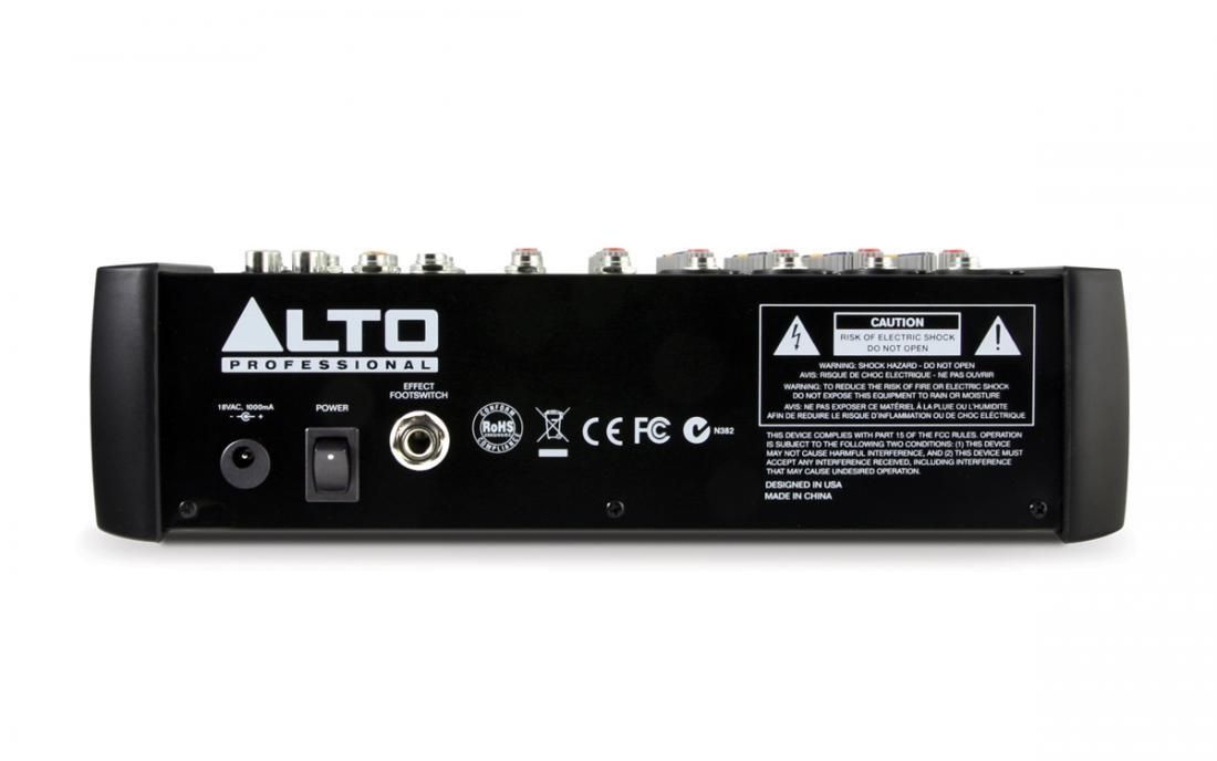 Alto ZMX122FX  ZEPHYR Mixer, 4 Mikrofoneingänge, 2 Stereoinputs, Effekt, 48V, EQ