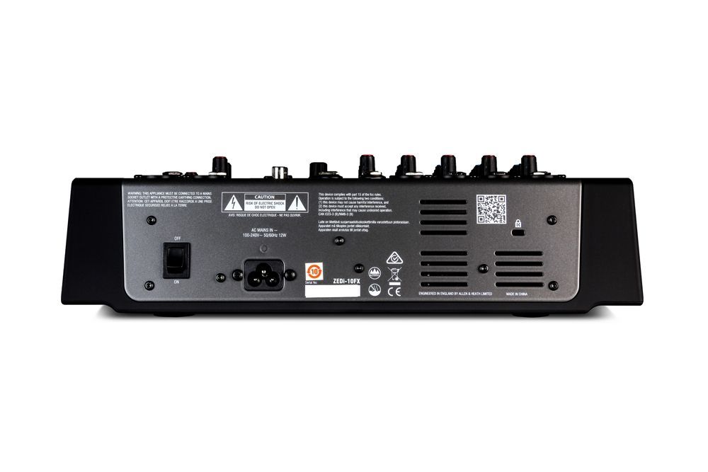 Allen & Heath ZEDi-10FX Mixer mit 4x4 USB Interface (24bit / 96KHz), Effektgerät