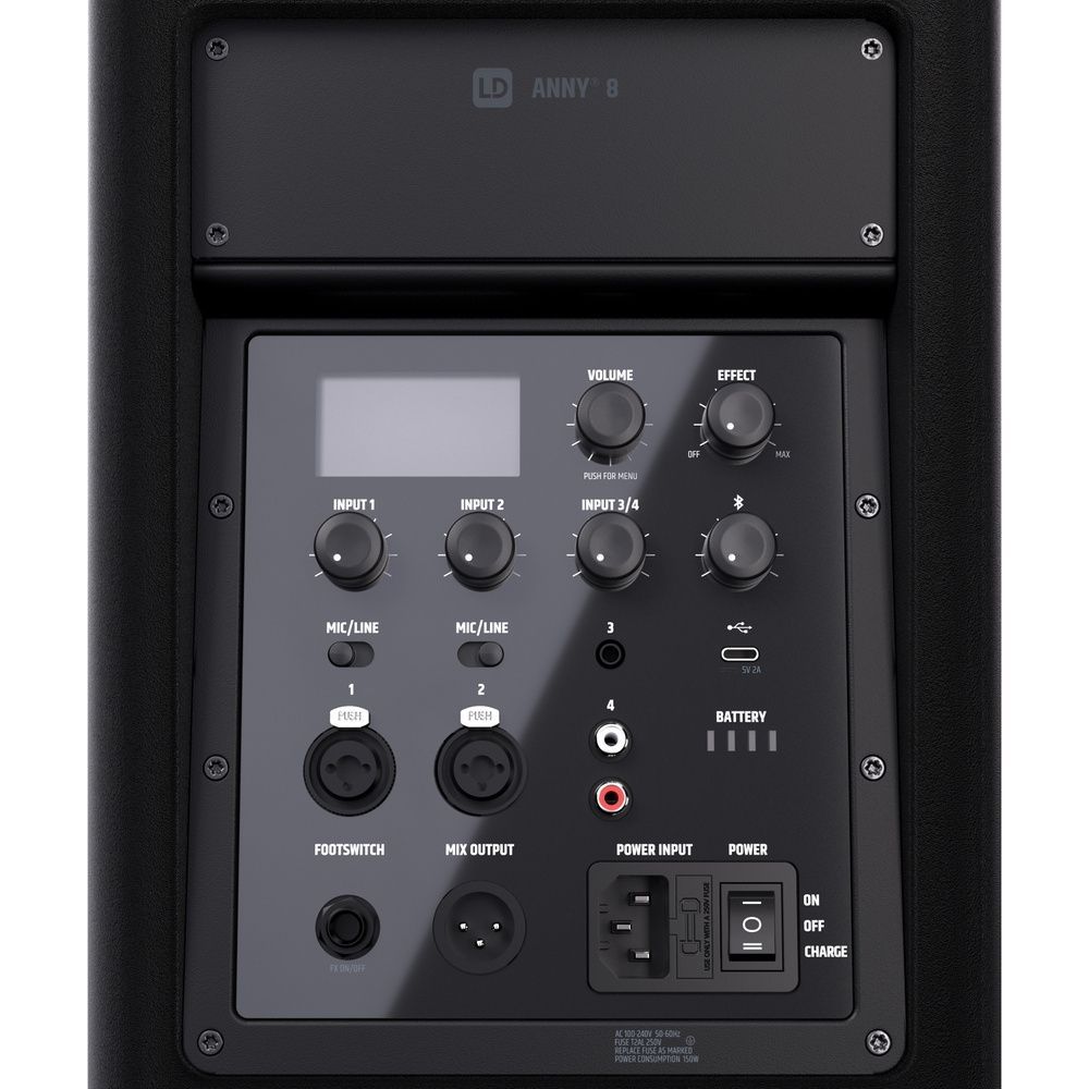 LD Systems ANNY 8 Black Akkubetriebene Bluetooth-Lautsprecherbox LD Systems ANNY 8 Black Akkubetriebene Bluetooth-Lautsprecherbox