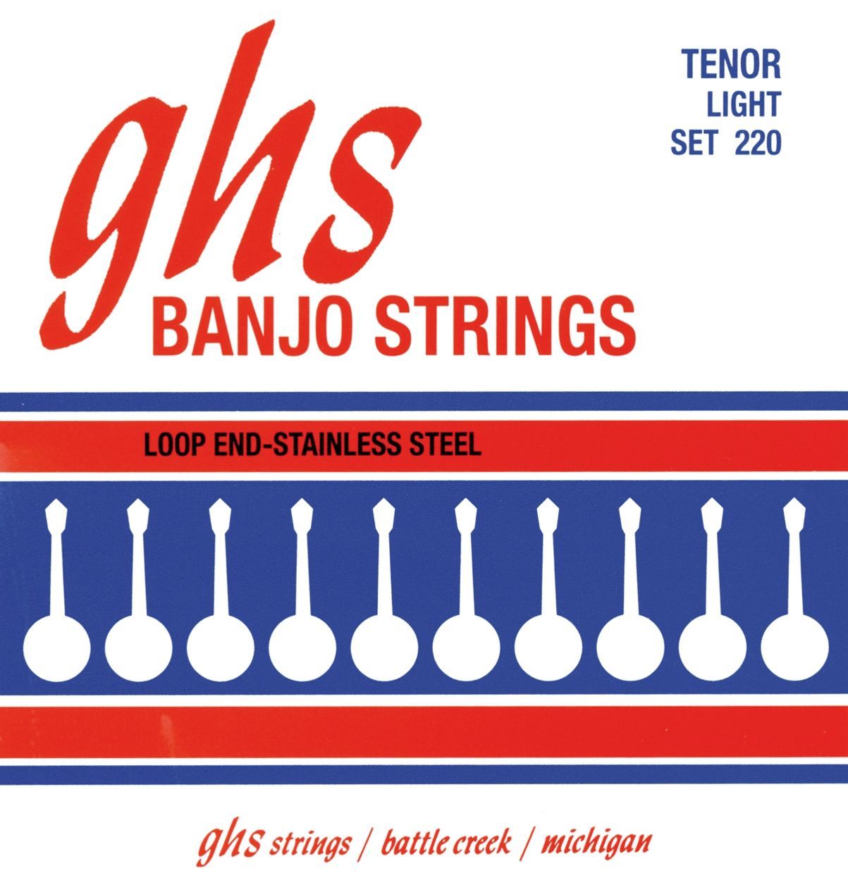 GHS Banjo-Saiten Set 220 für Tenor-Banjo 010,5-028