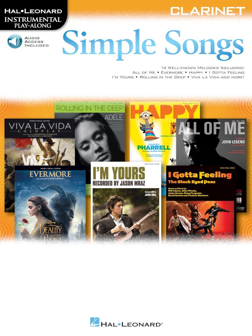 Noten Simple Songs Play-Along for Clarinet HL 249082 incl. Audio-download Code