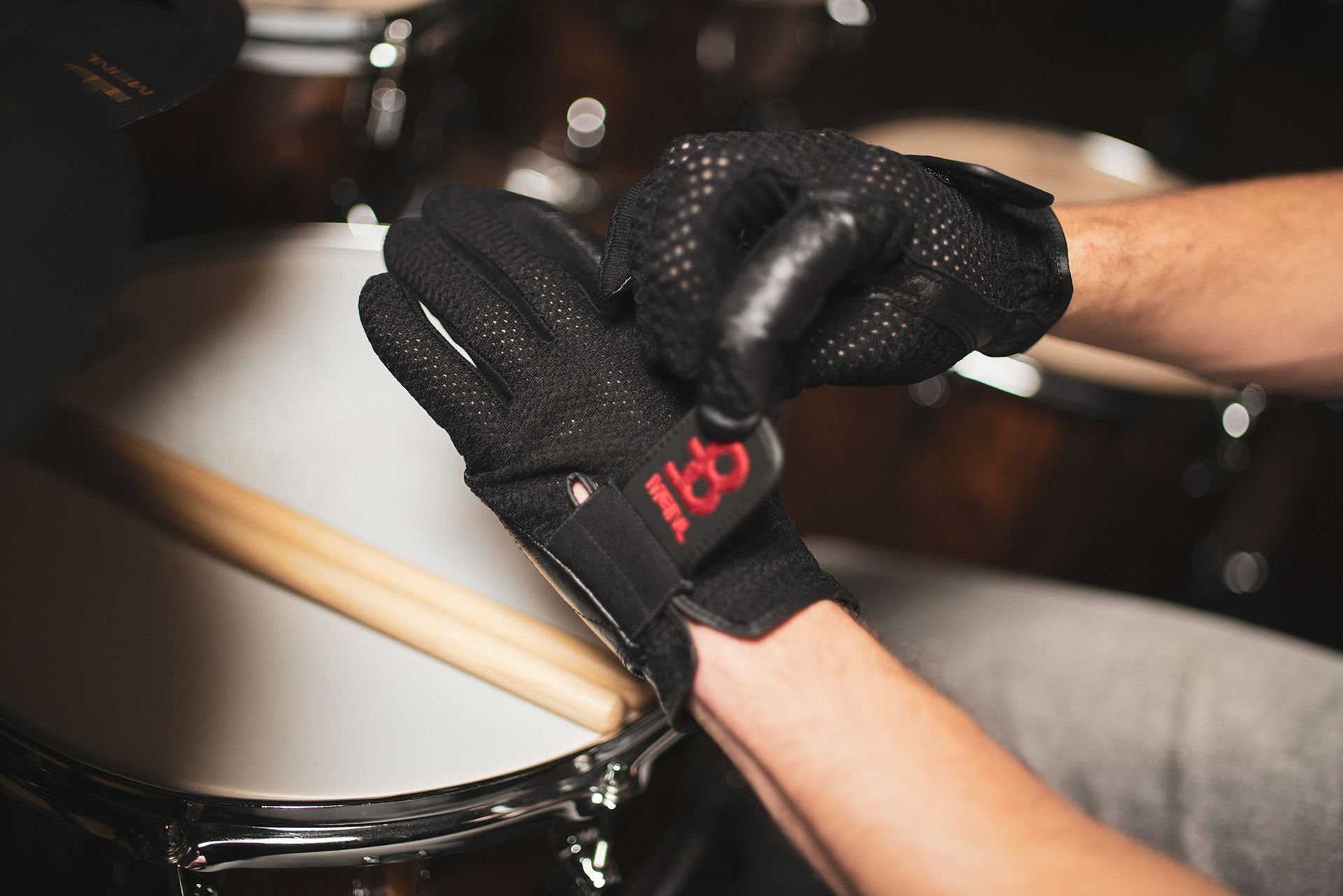 Meinl MDG-XL Drummer Gloves Größe XL Schlagzeughandschuhe, Leder 