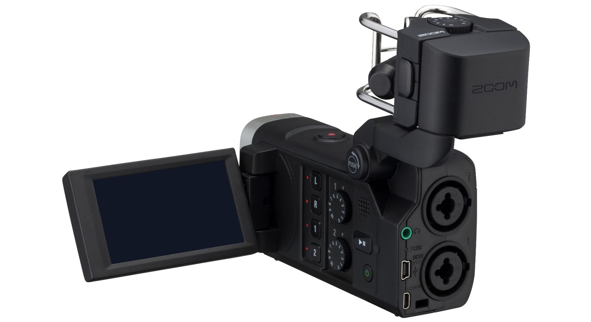 Zoom Q8 Handy Video Audio Recorder mit hochwertigem 160° Weitwinkel-Objektiv