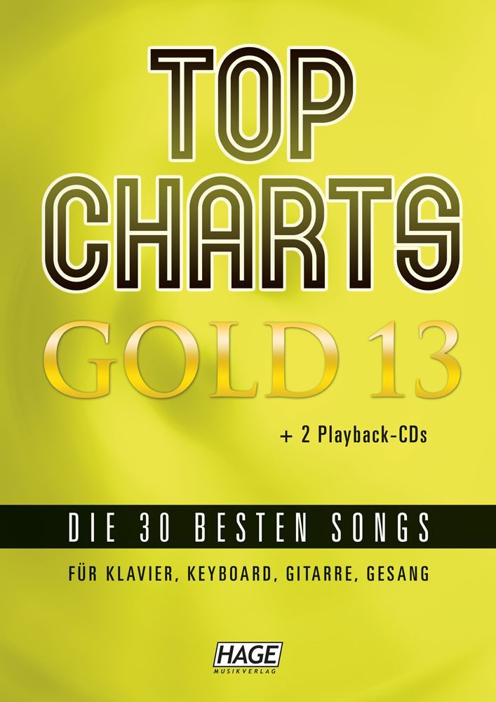 Noten TOP Charts Gold 13 Volume Folge 13 incl. 2 Playback CD´s Ed Hage 3975