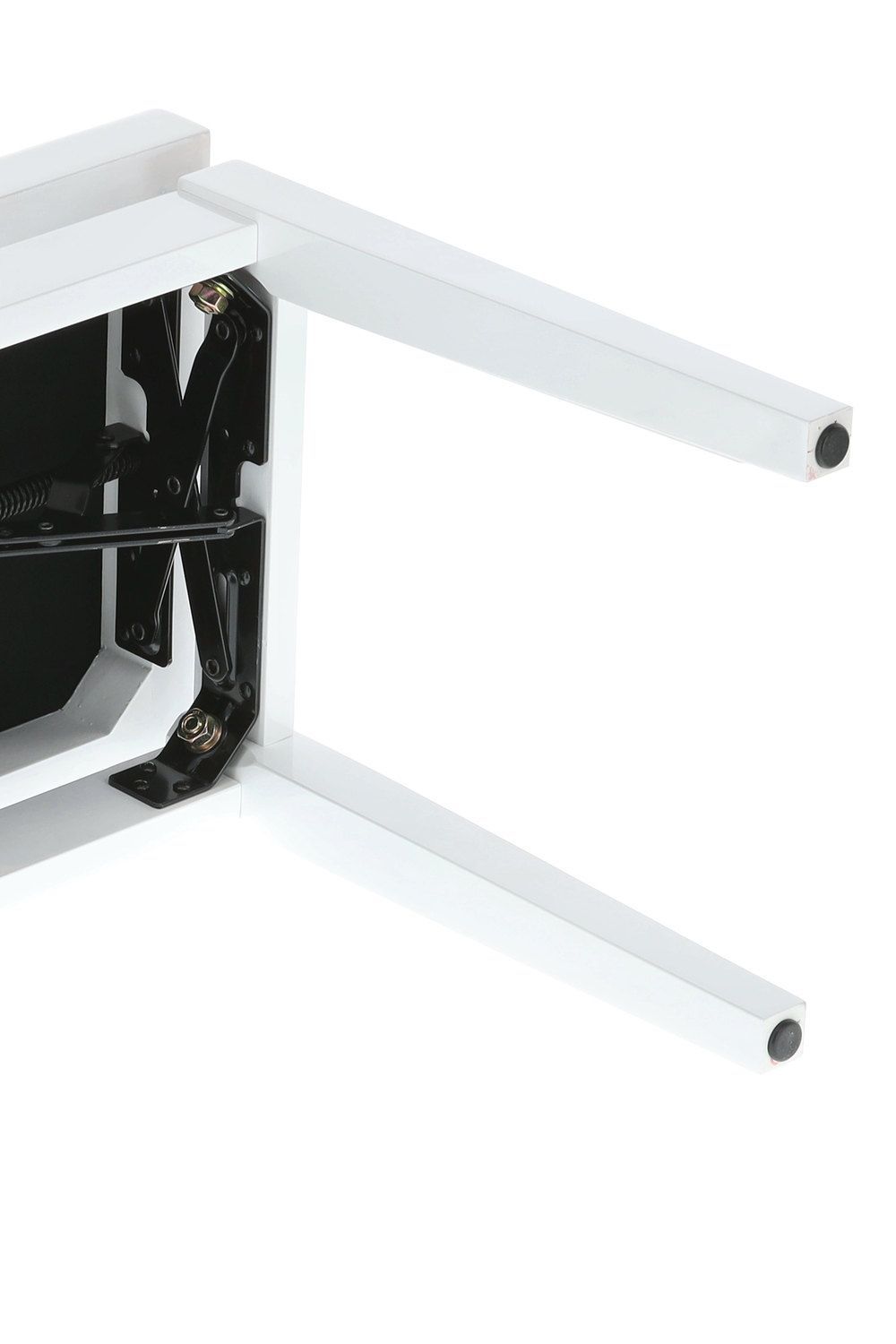 Markstein Klavierbank DELUXE weiß matt, Sitzbezug schwarz, verstellbar 