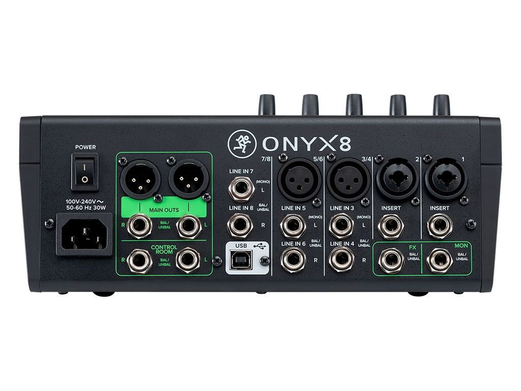 Mackie Onyx 8 Mischpult 8-Kanal Mixer mit Mehrspuraufnahme über USB