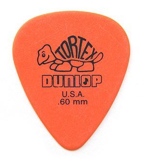 Jim Dunlop Tortex Standard Pick 0,60 mm Orange Plektrum für Gitarre