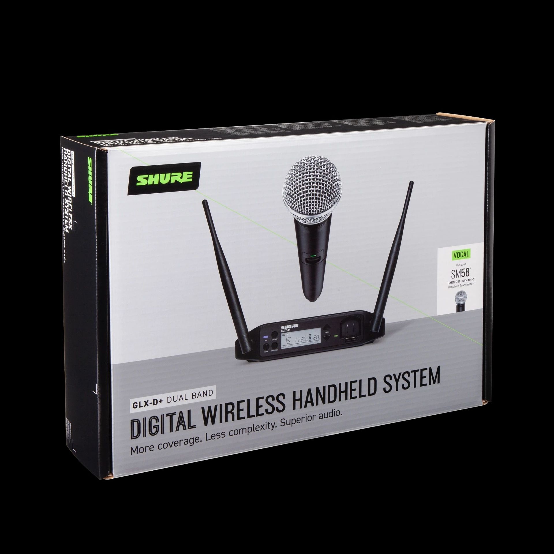 Shure GLXD24+/SM58  Funkmikrofon Vocal Wireless System 2,4 GHz + 5,8 GHz 