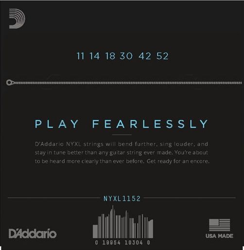 D'Addario NYXL1152 E-Gitarren Saiten .011-.052 High-Carbon-Stahllegierung