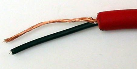 NF-Kabel unsymmetrisch, Ø ca. 6,8mm, Meterware, extra trittfest, rot