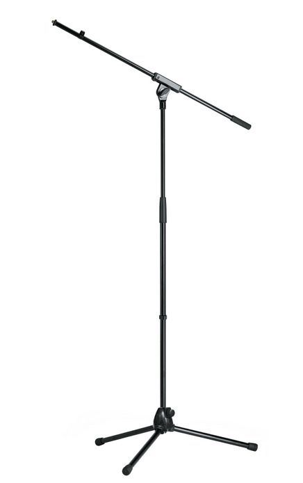 K&M 21070 Mikrofonstativ aus Stahl mit Schwenkarm, schwarz