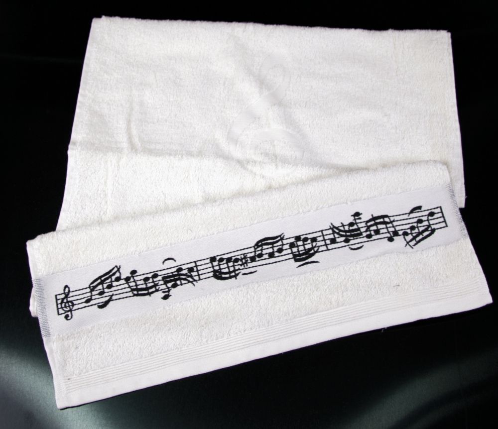 Handtuch mit Notenaufdruck Geschenke für Musiker Aufdruck mit Noten