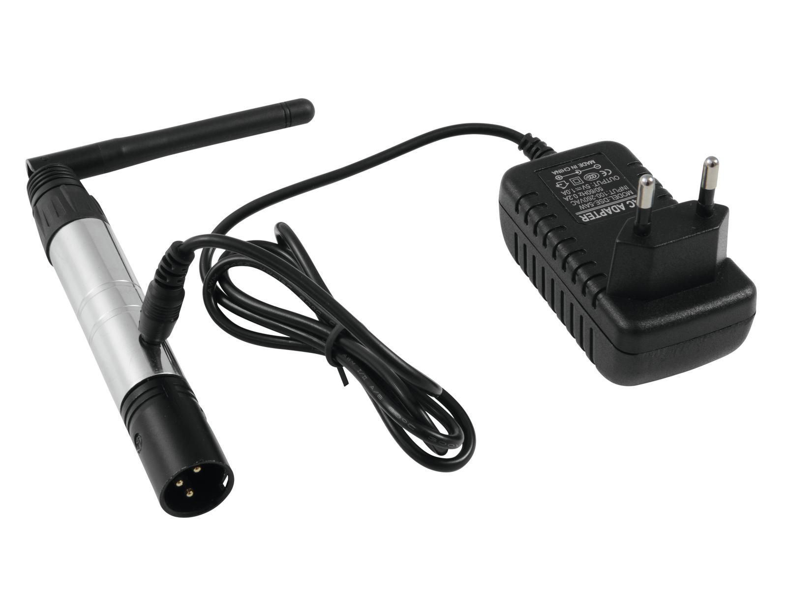 EUROLITE QuickDMX Funksender 2,4 GHz mit klappbarer Antenne, für Lichtsteuerung