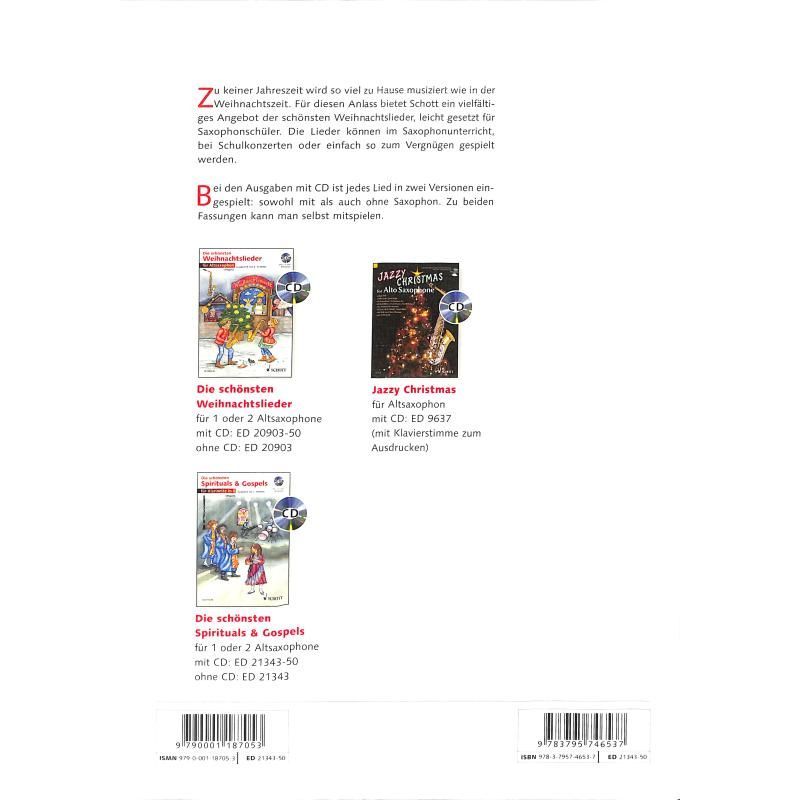 Noten Die Spirituals- & Gospels Marianne Magolt ED 21343-50 Altsaxophon