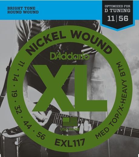 D'Addario EXL117 E-Gitarren Saiten .011-.056 für D-Tuning