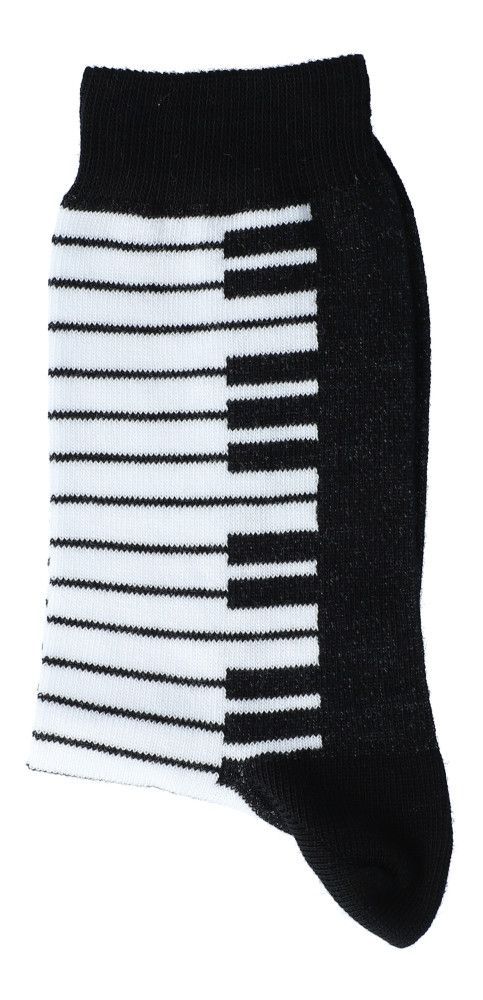 Keyboard-Socken, schwarz mit eingewebter Tastatur, Musik-Socke 35/38 Geschenke _00009948_
