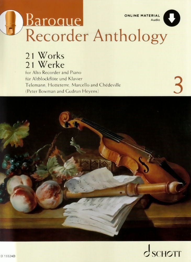 Noten Baroque Recorder Anthology 3  für Altblockflöte & Klavier ED 13324D