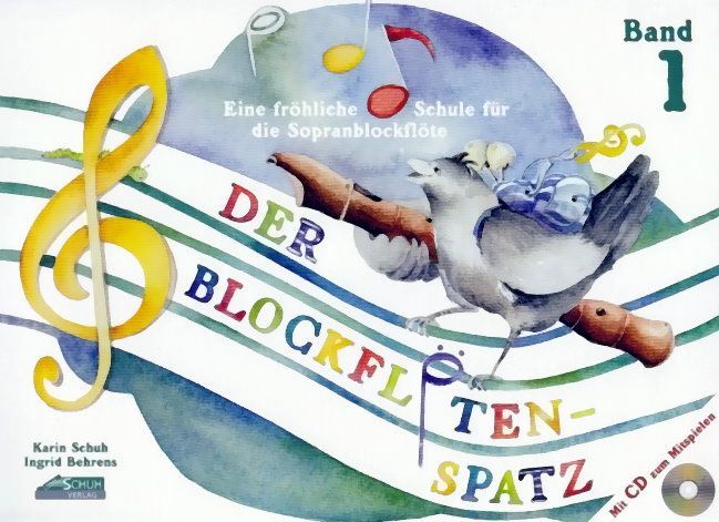 Noten Der Blockflötenspatz 1 incl. CD Schuh Verlag Eine fröhliche Schule 224_00025978_