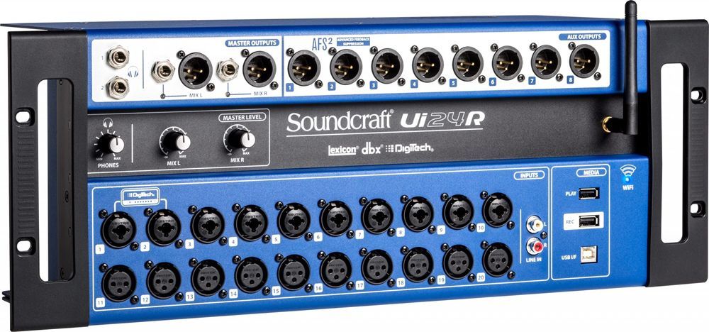 Soundcraft Ui24R  19" Digitalmixer mit Tablet/Smartphone/PC-Steuerung und WiFi 