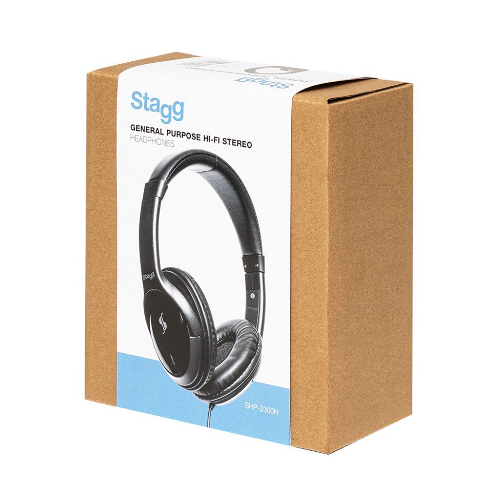 Stagg SHP-2300H Stereo-Kopfhörer, gepolsterter Kopfbügel, ca. 3m Kabel