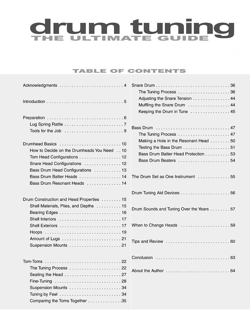 Buch Drum Tuning incl. Audio Downloadcode Scott Schroedl 9780634039256_00053682_