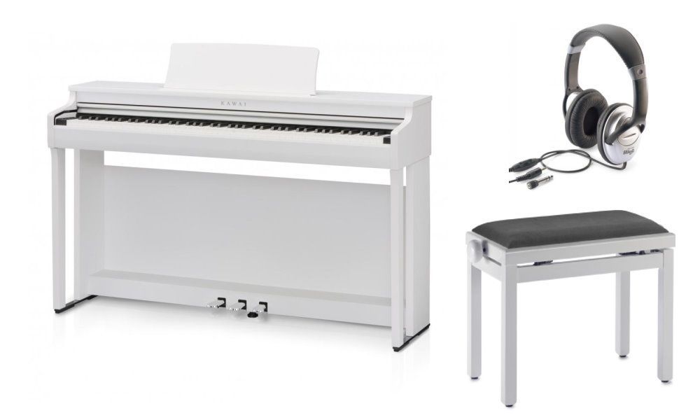 KAWAI CN-29W -SET  Digitalpiano weiß matt mit Klavierbank u.a. Zubehör