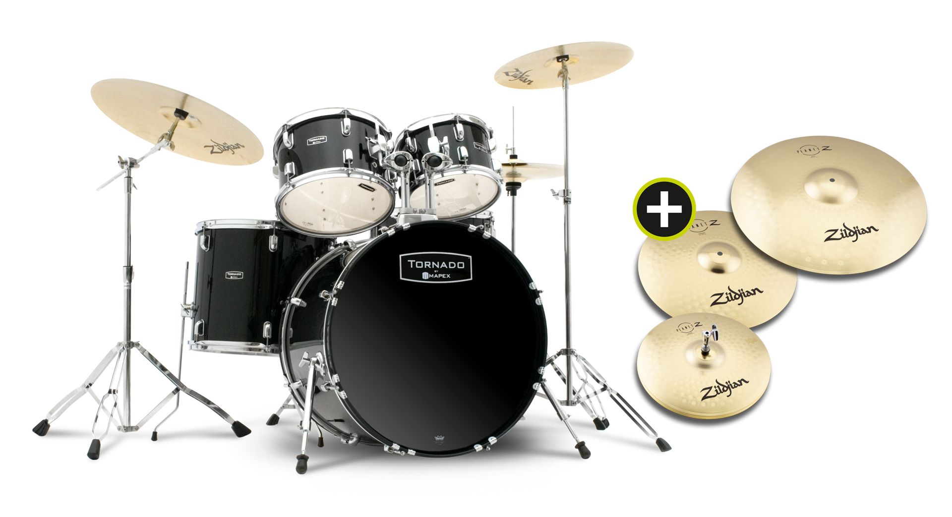 Mapex tornado studio on sale zildjian set bk
