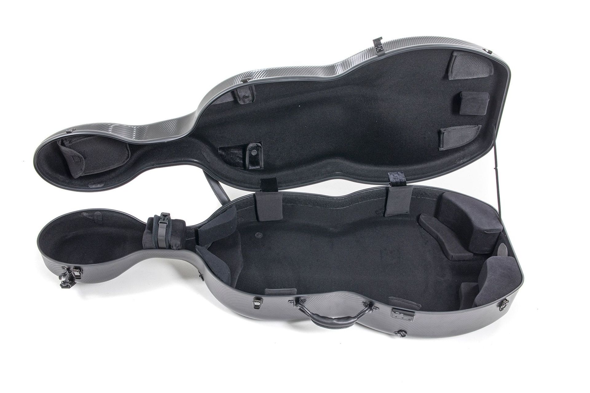 Cello-Etui schwarz 4/4 Polycarbont  4,6 kg  - abnehmb Rucksackriemen Cello Case _00053312_