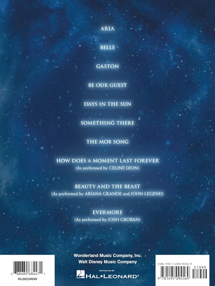 Noten Die Schöne und das Biest Beauty and the beast Klavier, Gitarre und Gesang