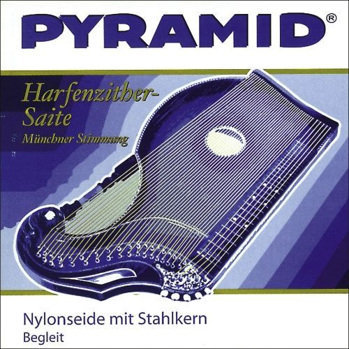 PYRAMID Zither-Saiten Satz Begleitsaiten,12-saitig, Stahlkern- Münchner Stimmung