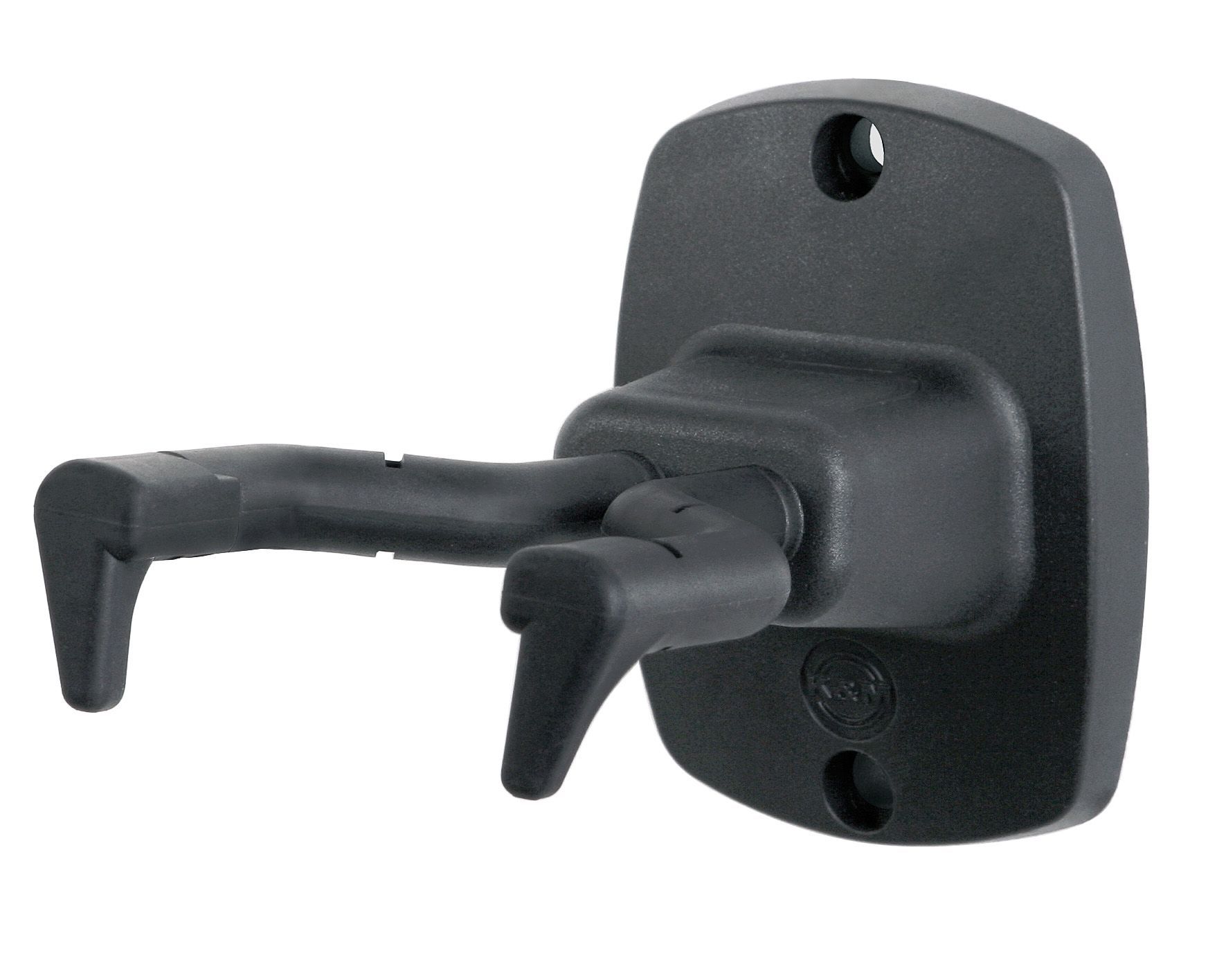 K&M 16240 Memphis Pro, gerader Gitarren-Wandhalter mit Sicherheitssystem, black _00012430_