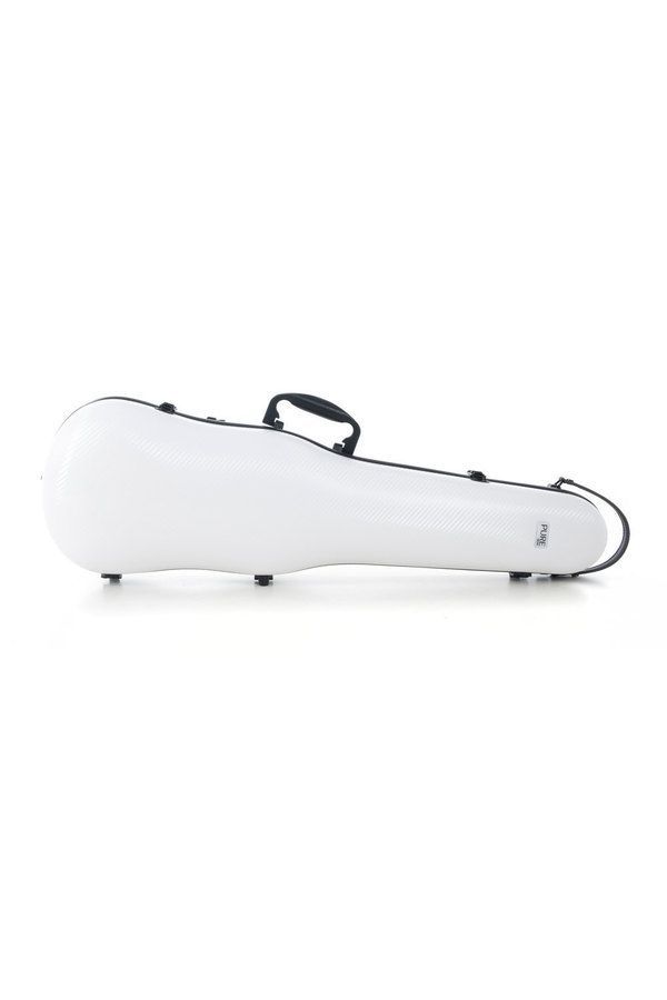 GEWA Etui/ Koffer Violine Polycarbonat Form 4/4  weiß, 1,8kg, Rucksackriemen