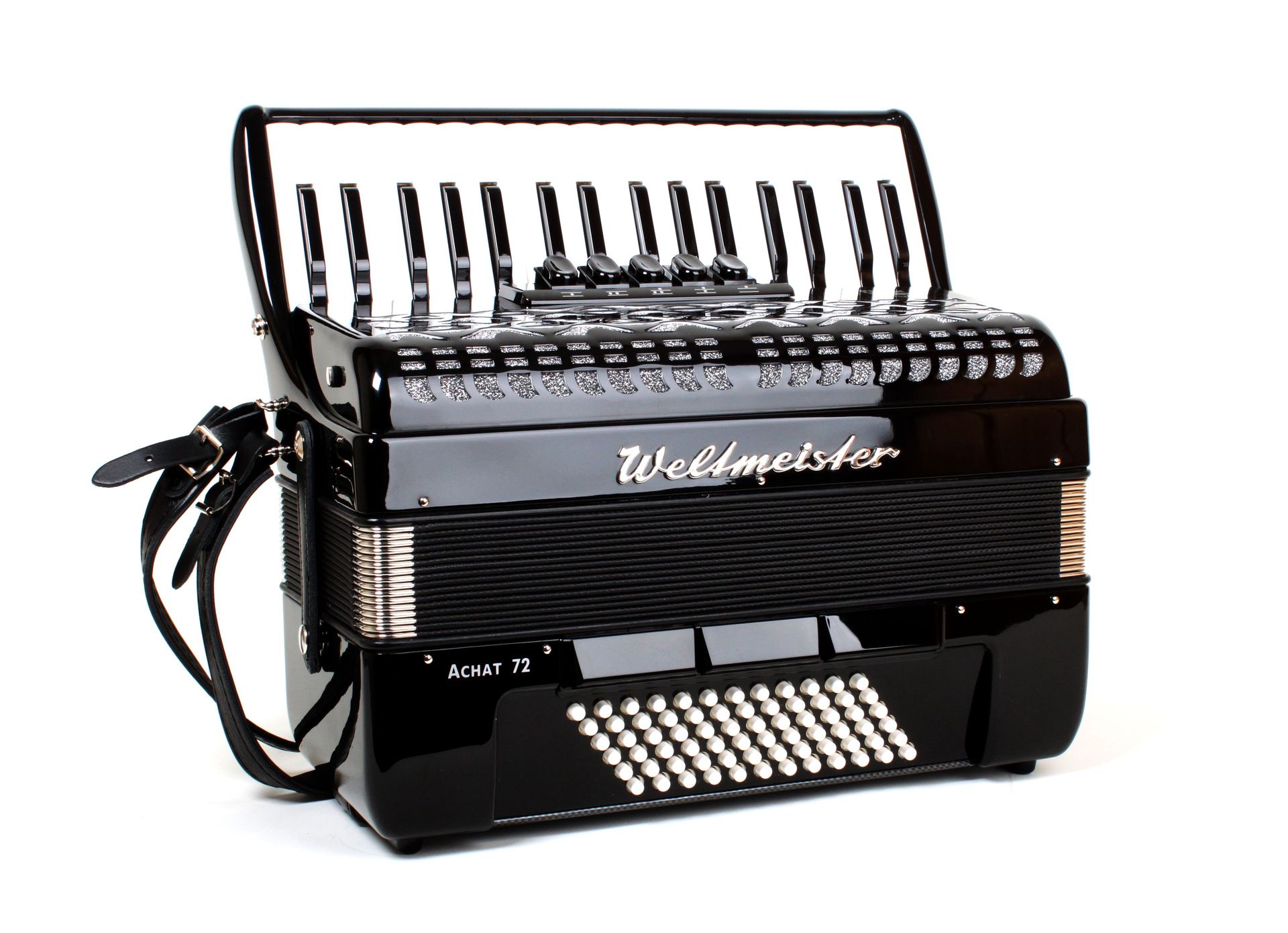 Weltmeister Achat 72 Akkordeon Stylish schwarz, 34 72 3 5 3 72 Bässe  - Onlineshop Musikhaus Markstein