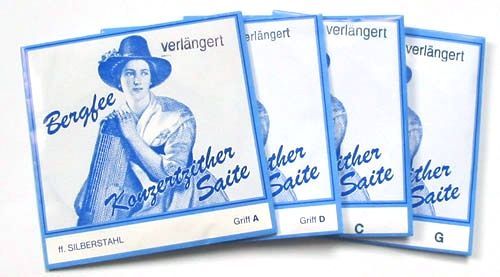 Optima Zither Saiten Bergfee Griff Satz (Silberstahl, Bronze,versilbert),1245 MH  - Onlineshop Musikhaus Markstein