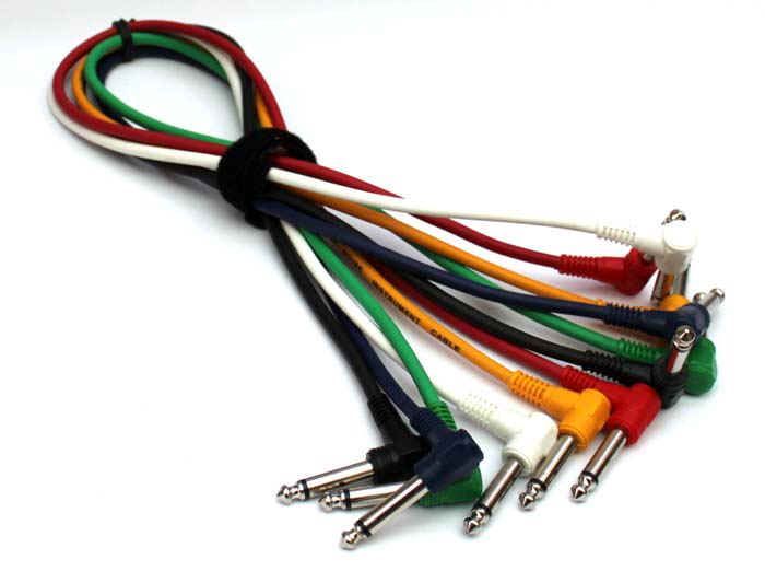 Patchkabel 0,60 m 6,3mm Winkel Klinkenstecker beidseitig, 6-Stück-Pack_00000350_