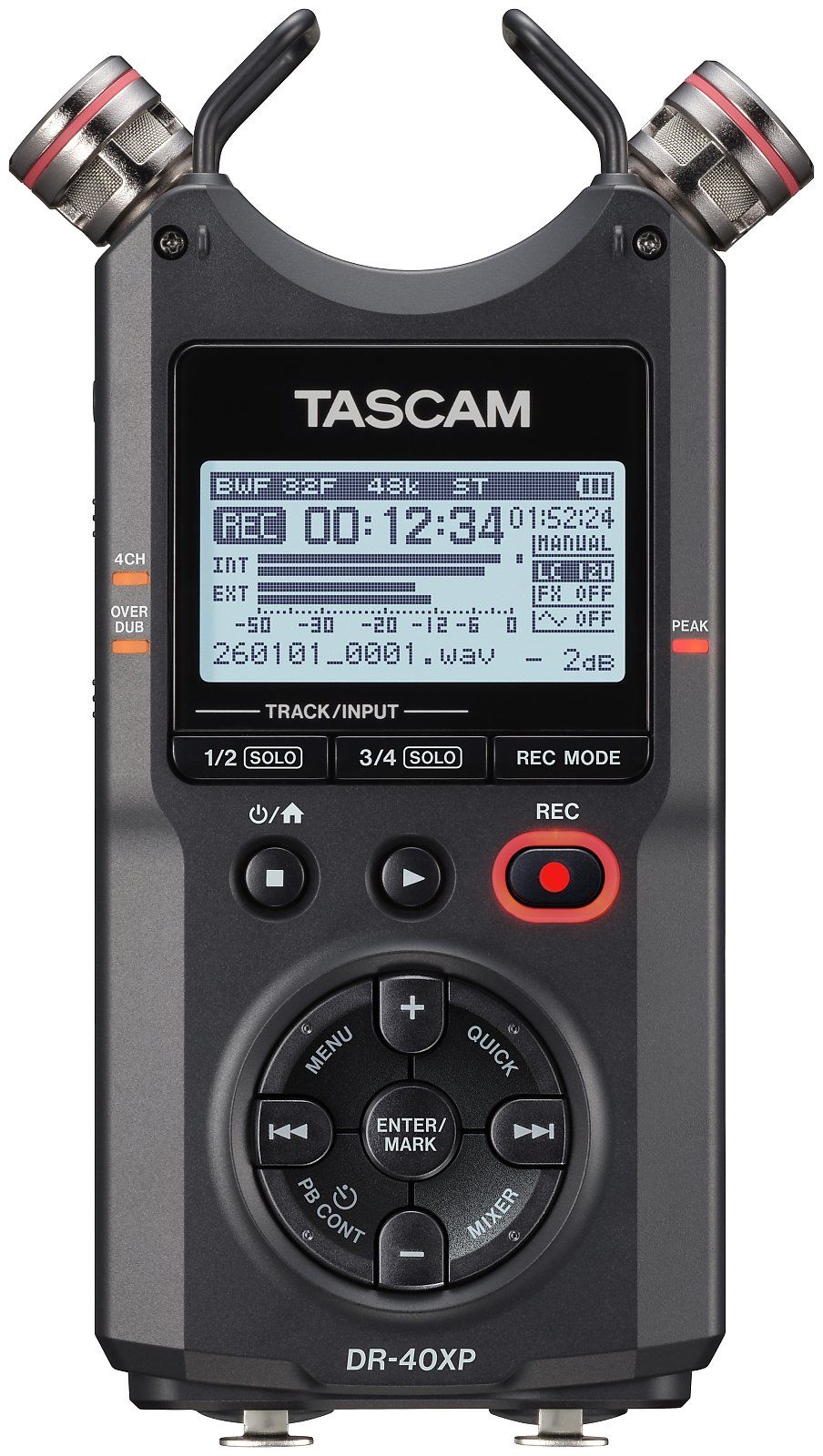 Tascam DR-40XP  tragbarer Digitalrecorder und USB-Audiointerface_00055076_