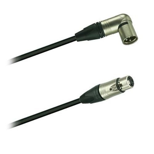 Mikrofonkabel Neutrik Winkel XLR male/ XLR female, 1,5 Meter, schwarz