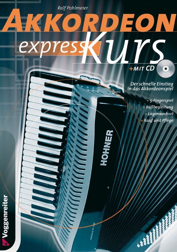 Noten Akkordeon express Kurs incl. CD für Akkordeon Voggenreiter 0210  - Onlineshop Musikhaus Markstein