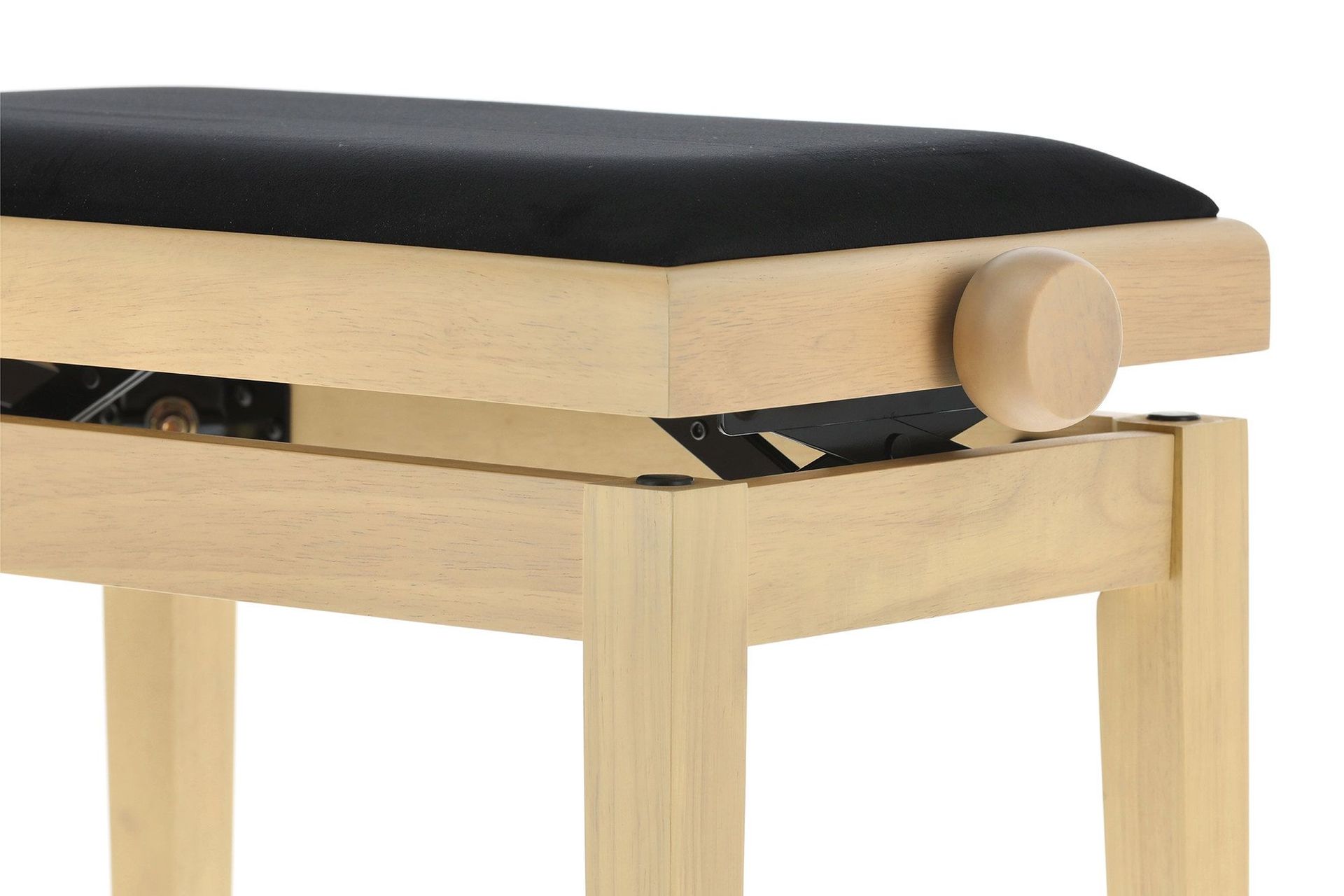 Markstein Klavierbank DELUXE WA white Ash, Sitzbezug schwarz, verstellbar Markstein Klavierbank DELUXE WA white Ash, Sitzbezug schwarz, verstellbar