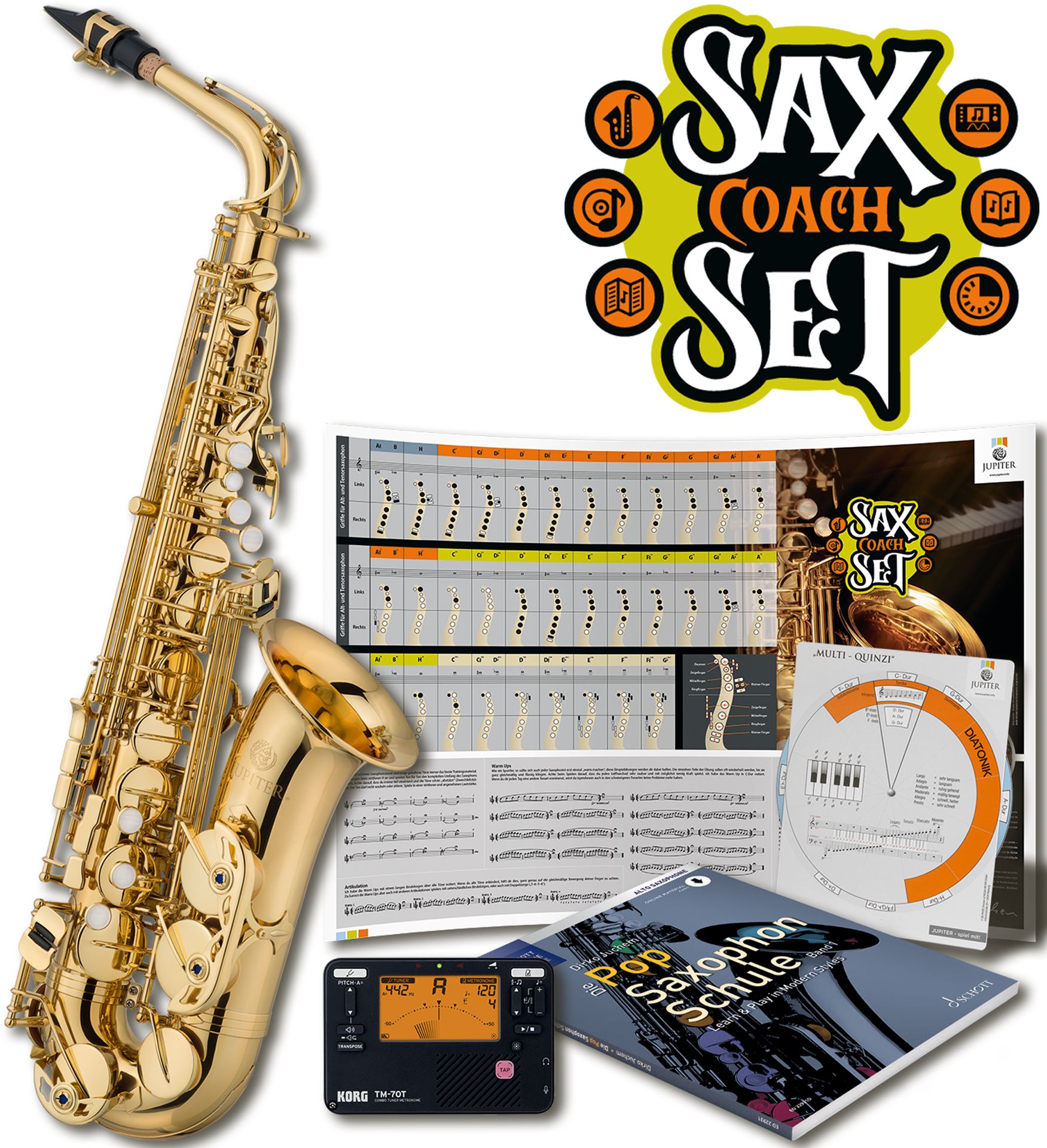 Jupiter JAS-700Q Eb-Altsaxophon, SCS-Set ,incl. Etui und Zubehör 