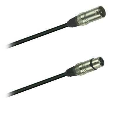 DMX-Kabel Neutrik XLR male/female, 3 pol. 5 Meter, für Lichtsteuerung, schwarz
