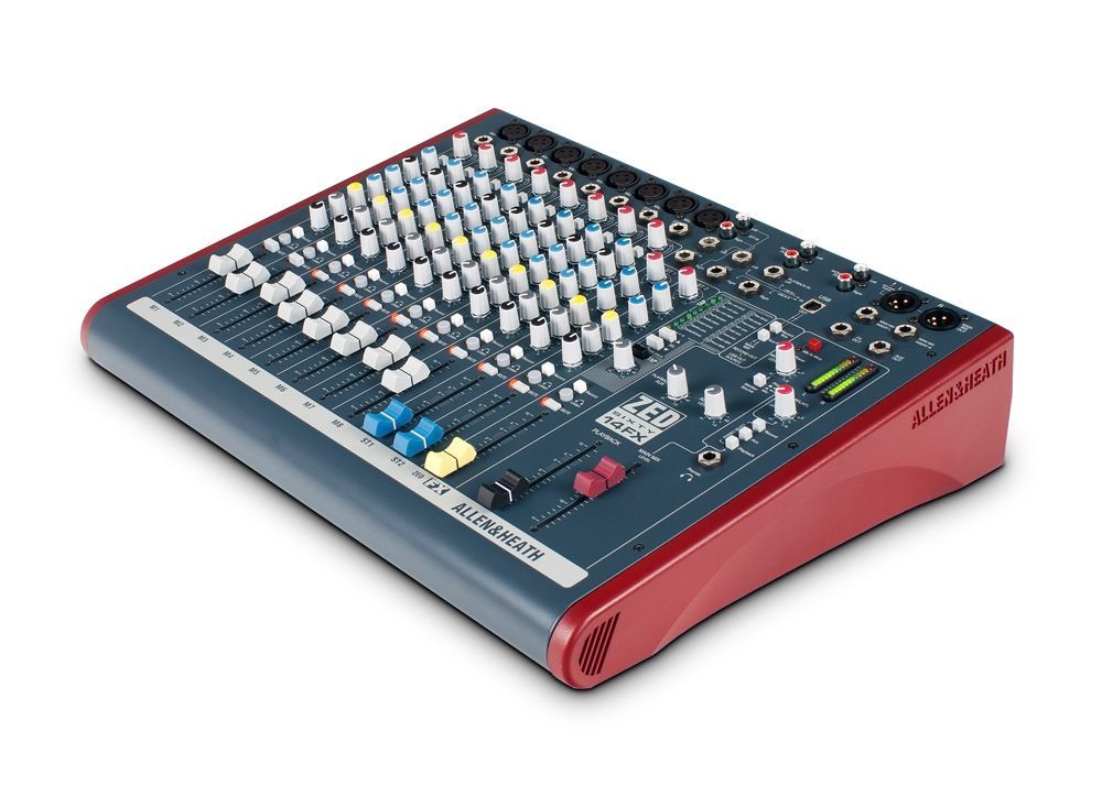 Allen & Heath ZED60-14FX Mixer, 8 Inputs + 2 StereoIN, USB Send/Return, Effekte