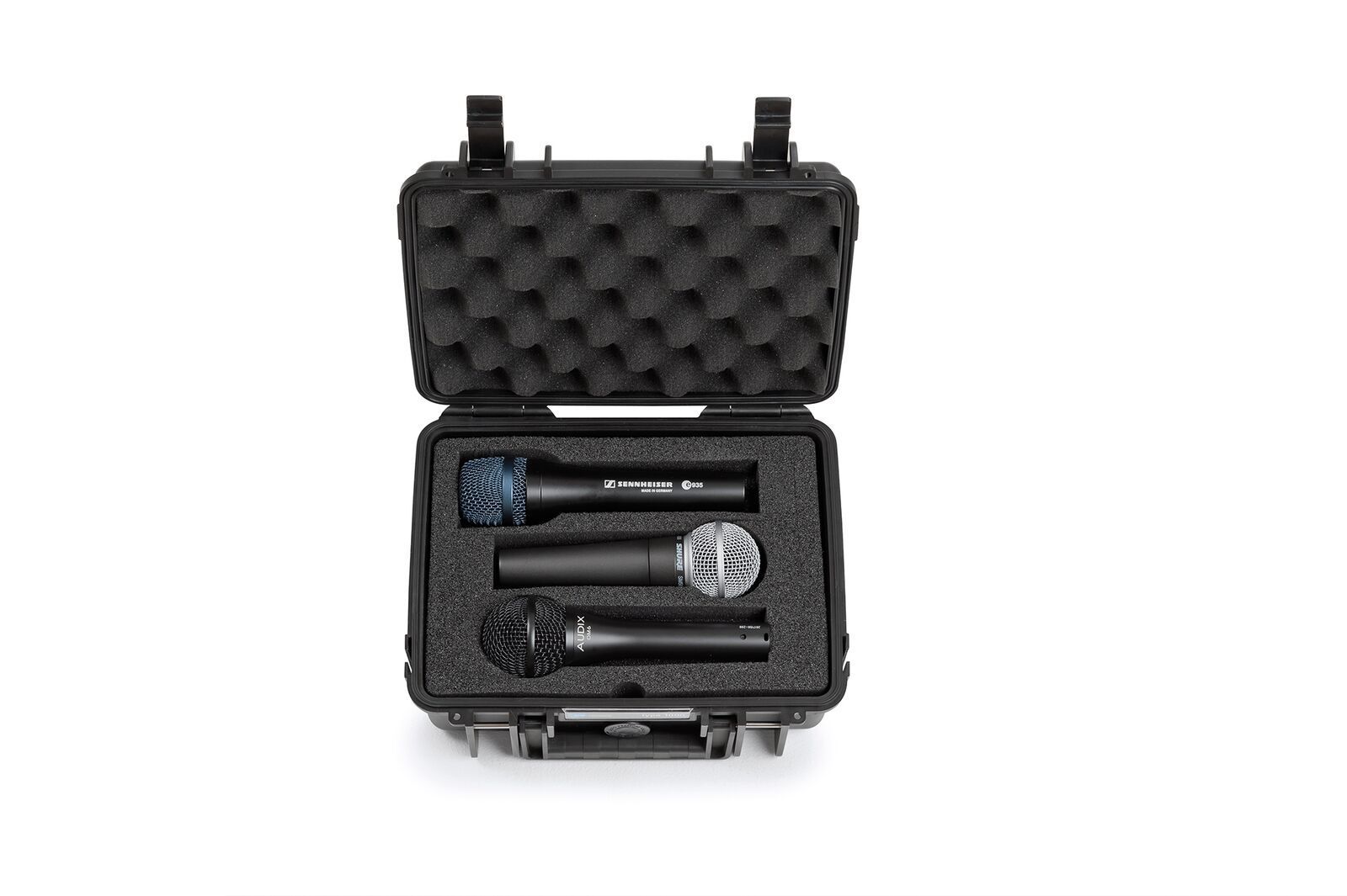 B&W ProAudio Case 1000 für 3 Mikrofone, schlagfester Koffer aus Polypropylen