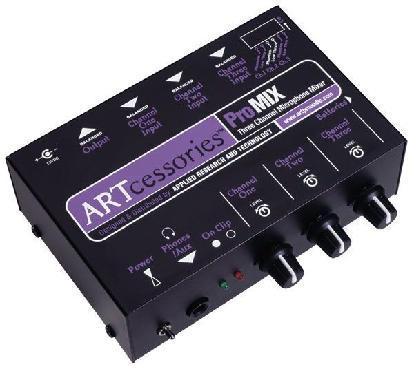 0840402014225 - ProMIX Klein-Mixer 3-Kanal Mikrofon Mixer mit 12V Phantompower