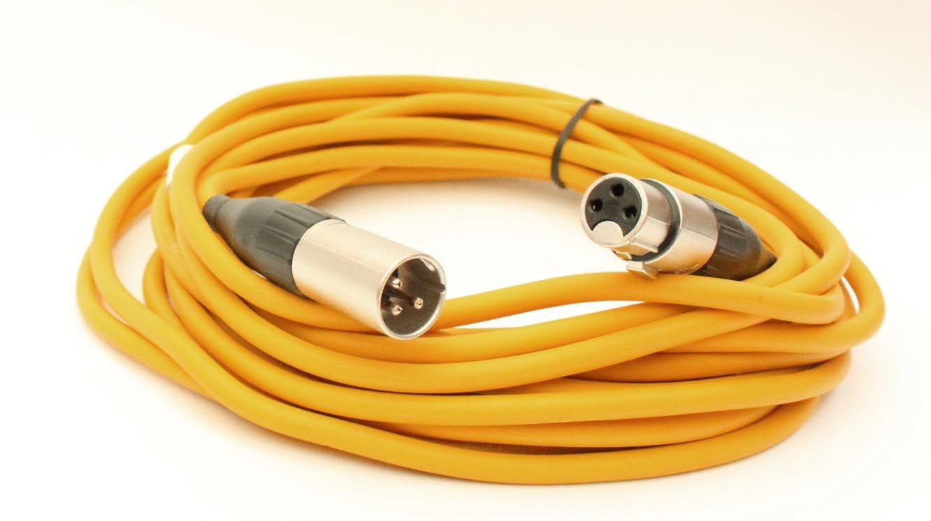 Mikrofonkabel Alcatel XLR male/female, 7,5 Meter, gelb