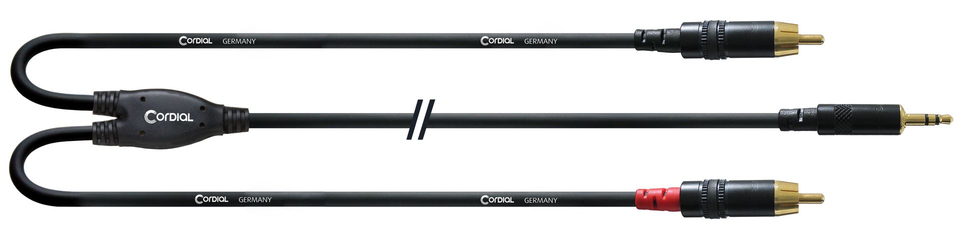 Cordial CFY 3 WCC, 3m, 3,5mm Stereo Klinke2x Cinch male Insertkabel