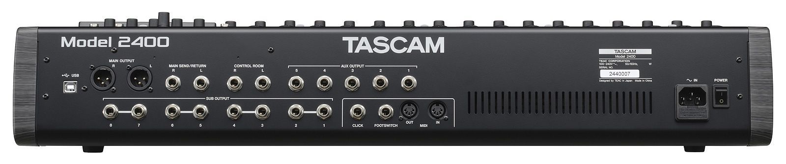 Tascam Model 2400 22-Kanal-Analogmischpult mit digitalem 24-Spur-Recorder