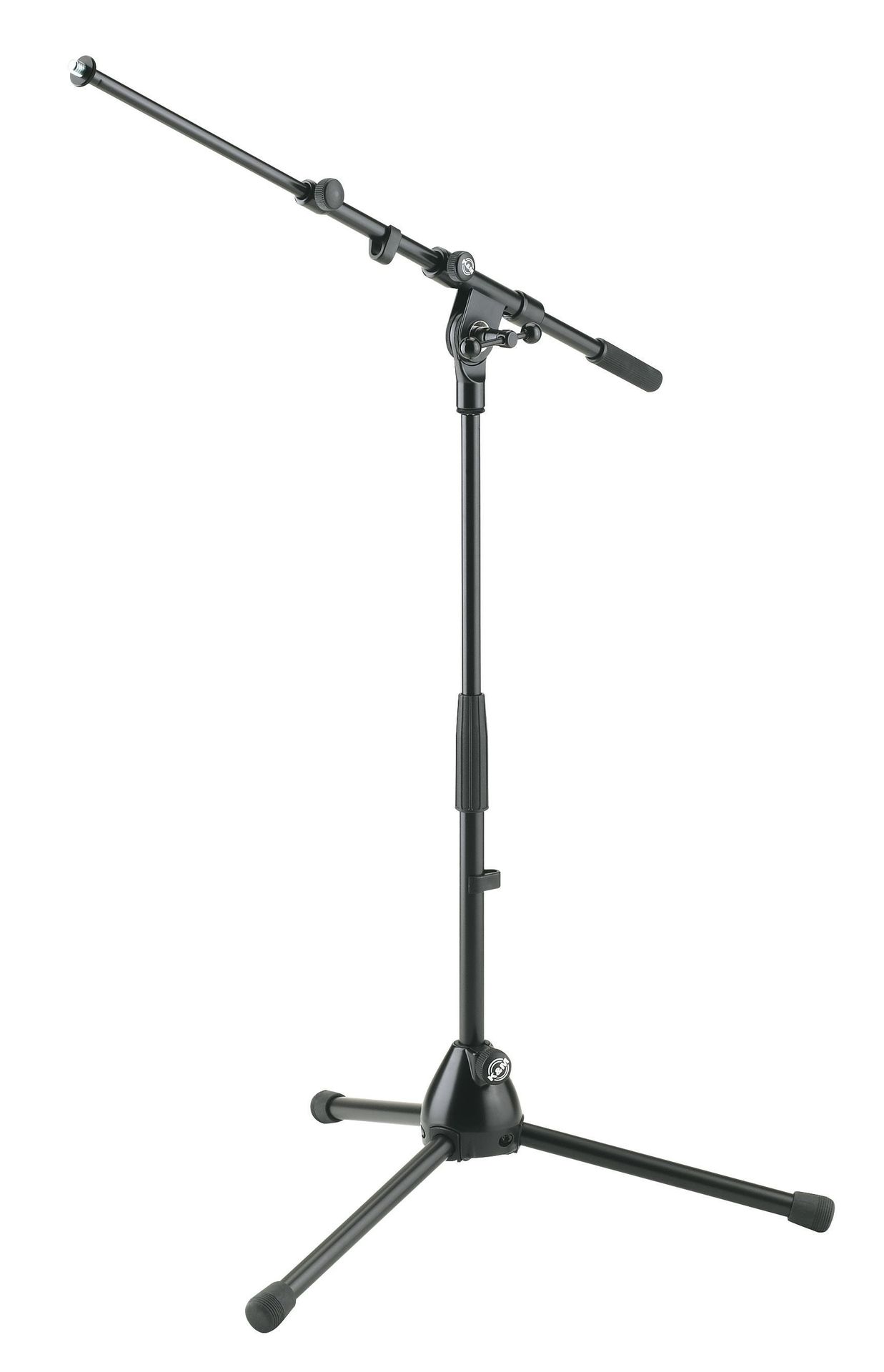 K&M 259 Mikrofonstativ mit Schwenkarm für Bassdrummikrofon, halbhoch, schwarz_00000229_