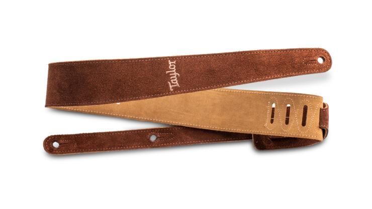 Taylor 2.5" Embroidered Suede Guitar Strap_00051812_